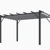 Pergola aluminium gris anthracite HABRITA - 4m x 3m