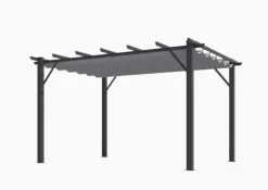Pergola aluminium gris anthracite HABRITA - 4m x 3m