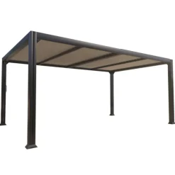 Pergola autoportante bioclimatique anthracite Couleurs du Monde Austin - 3,5 x 5 x 2,4 m