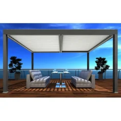 Pergola Bioclim Eris motorisée coloris noir - 3 x 4 m