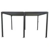 Pergola bioclimatique avec lames aluminium orientables coloris gris anthracite modèle Gaïa Couleurs du monde - 4 x 3 x 2,23 m