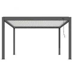 Pergola bioclimatique manuelle STAR LED 3x4m Grey/Blanc - PROLOISIRS