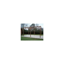 Pergola en bois d’épicéa thermo-chauffé livrée Foresta Bois - 296 x 500 x 239 cm