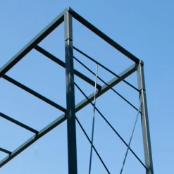 Pergola Mandala tube Grand modèle Métal Gris 165x50x198 cm