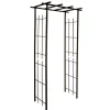 Pergola tube carré petit modèle en fer vieilli - 1,9 m de haut