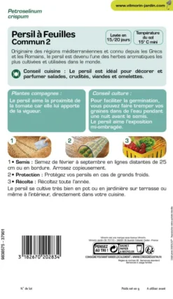 Persil Commun Vilmorin - graines à semer
