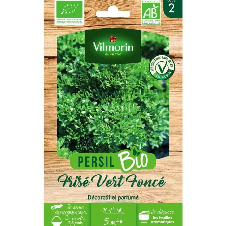 Persil Frisé Vert Foncé Bio Vilmorin - graines à semer
