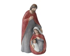 Personnages de la nativité, Joseph, Marie, Jésus, en polyrésine pour crèche Kaemingk - 13 x H 23,5 cm