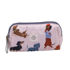 Petite trousse matelassée Cartesdart Teckels - 16,5 x 13,5 cm