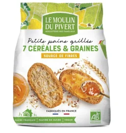 Petits pains grillés céréales et graines Bio - 225 g