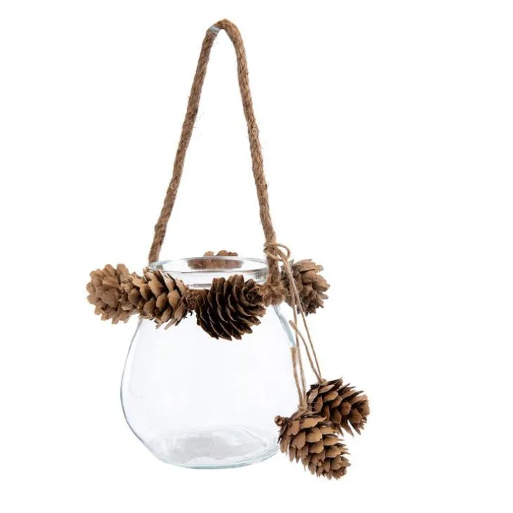 Photophore coloris multicolore en verre laqué Geske - 11 cm