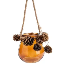 Photophore coloris multicolore en verre laqué Geske - 11 cm