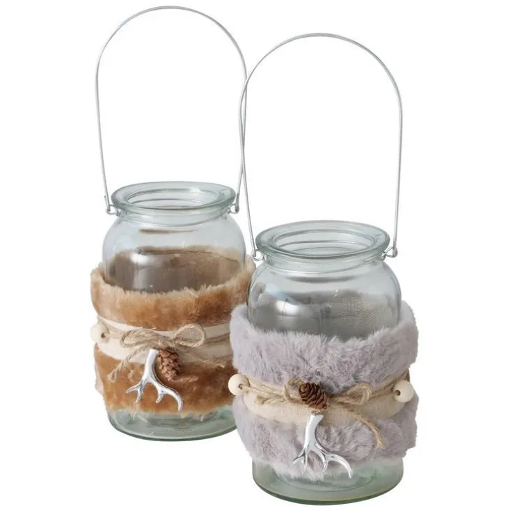 Photophore Diana coloris blanc - 19 cm