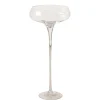 Photophore en verre transparent sur pied haut Cremant - Ø 30 x H 70 cm