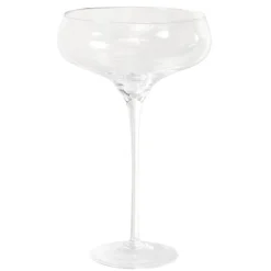 Photophore en verre transparent sur pied Cremant - Ø 30,5 x H 50 cm