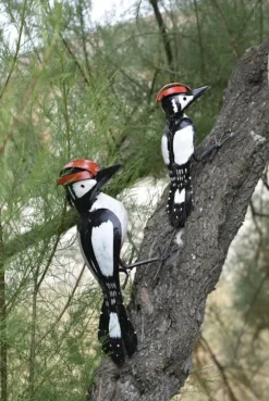 Pic épeiche en métal recyclé Chouette & Co moyen modèle - 20 cm