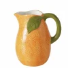 Pichet en dolomite imitation orange - 20 x 15 x 22 cm