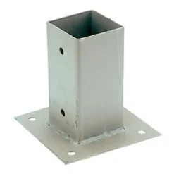 Pied d'ancrage plein pour sol dur Olg - Pour poteau de 7x7 cm