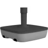 Pied de parasol carré à remplir coloris gris en plastique 25 à 40 kg - 49 x 49 x 5,2 cm