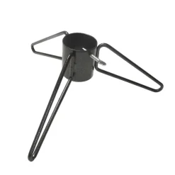 Pied de sapin en fer anthracite martelé à 3 pieds Louis Moulin - Ø 7 H 14 cm