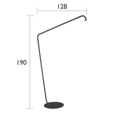 Pied déporté pour lampe Balad coloris cactus Fermob - 190 cm