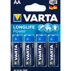 Piles alcalines AA/LR6 Varta Longlife power - Le lot de 4