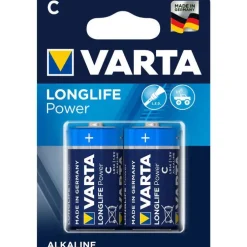 Piles alcalines C/LR14 Varta Longlife power - Le lot de 2