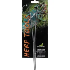 Pince ciseaux courbe pour nourrissage en inox Reptile Planet - 25 cm