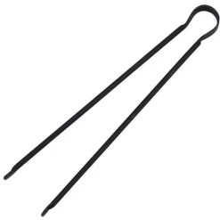 Pincette de foyer à crochet noire en acier 60 cm