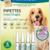 Pipettes antiparasitaires répulsives pour chien 10 à 20 kg Francodex - 4 x 2 ml
