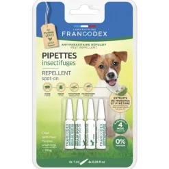 Pipettes antiparasitaires répulsives pour petit chien x4