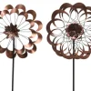 Pique décorative en métal moulin à vent coloris cuivre - 180 cm