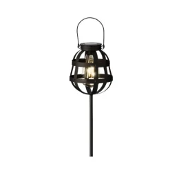 Pique de jardin lumineuse solaire noire - Ø 14 x H 80 cm