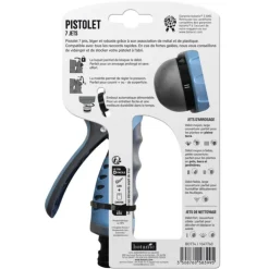 Pistolet 7 jets botanic® avec gâchette verrouillable et débit réglable