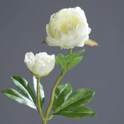 Pivoine artificielle avec 2 fleurs - 60 cm
