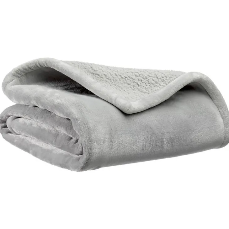 Plaid en polyester coloris perle Michka – 130 x 160 cm