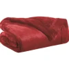 Plaid Tender coloris rouge - 150 x 200 cm