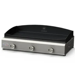 Plancha à gaz en inox mat et fonte émaillée Le Marquier Exclusive Amalia 375