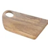 Planche à découper asymétrique coloris marron en bois de manguier - 41 x 25 cm