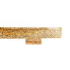Planche sur pied en bois de manguier naturel forme vague - 50 x 19,5 x 2,5 cm