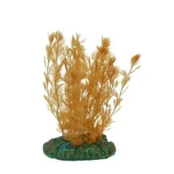 Plante artificielle pour aquarium, myriophylle jaune, AQUA NOVA - Hauteur 13cm