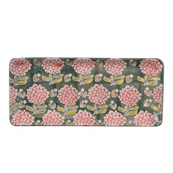 Plat à cake Cottage coloris multicolore en grès - 36 x 16 cm