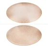 Plat ovale en grès beige Miyaki - 33 x 24 cm (Produit vendu à l'unité, livré aléatoirement parmi 2 modèles assortis)