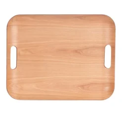 Plateau coloris marron en bois de bambou - 45 x 36 cm