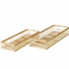 Plateau long en bambou naturel Lekika taille M - 50 x 16 x 7 cm