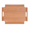 Plateau "no angle" coloris marron en bois de bambou - 44 x 33 cm
