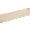 Plateau rectangulaire avec poignées coloris beige en bois de frêne - 52,5 x 16,3 x 4,5 cm