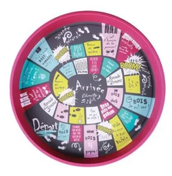 Plateau rond Viggo en métal Jeu de l'oie Cav Service - Ø 33 x 4 cm