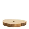 Plateau rondin de bois de paulownia naturel - Ø 20 x H 3 cm