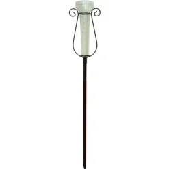 Pluviomètre lyre vert en métal de 44,5 cm